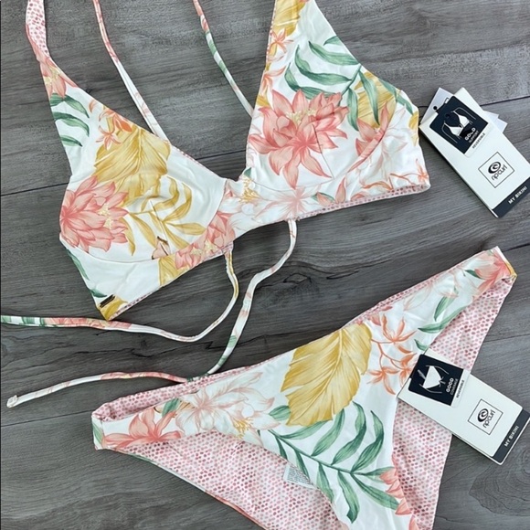 ☀️RIP CURL☀️ LA BONITA RESERVABLE CROP LA BONITA GOOD PANT BIKINI SET - Picture 5 of 16